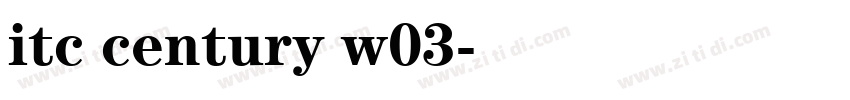 itc century w03字体转换